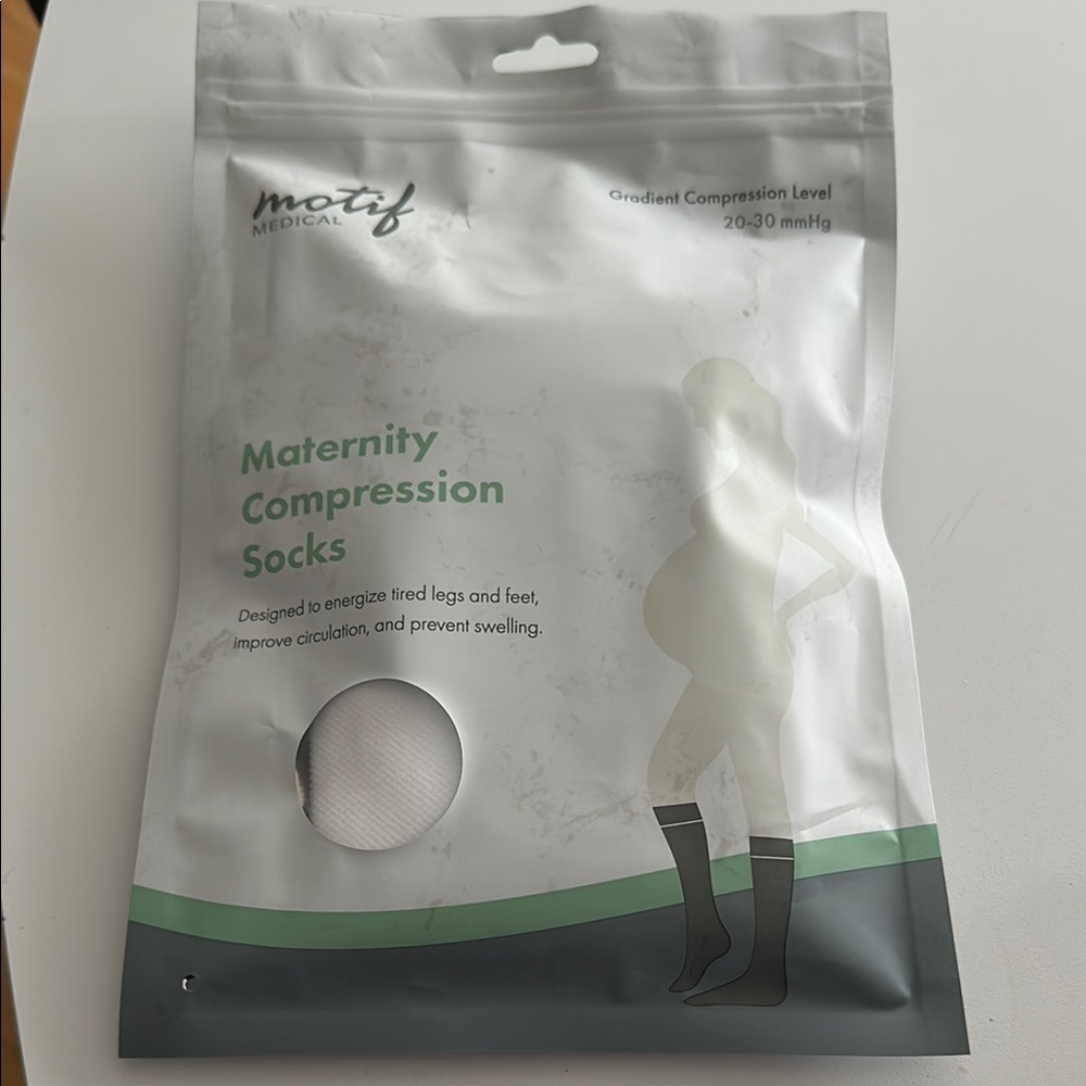 Maternity Compression Socks - White